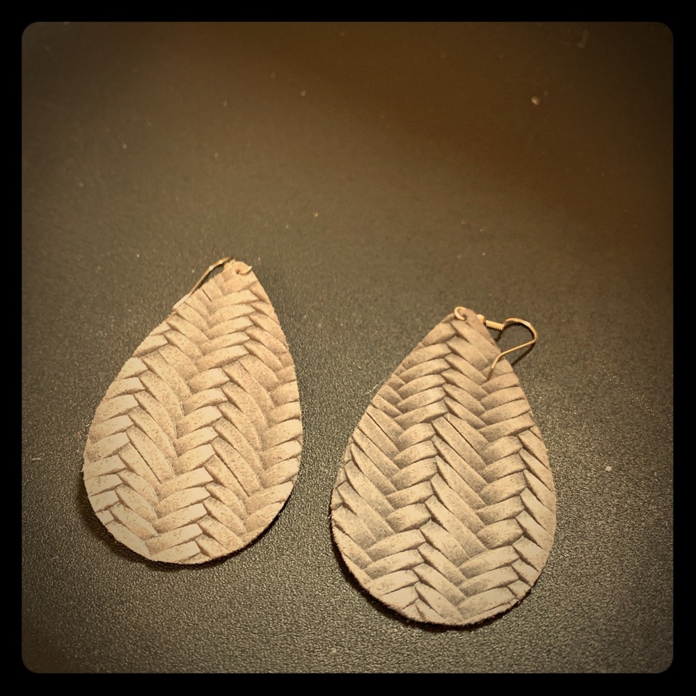 Large Leather Earrings